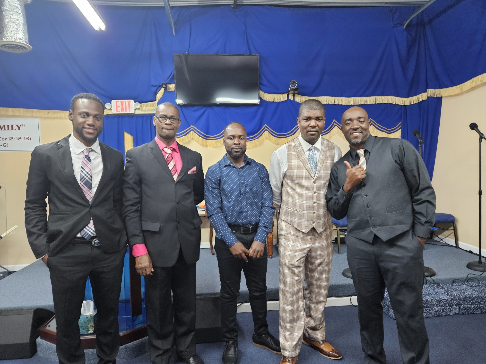 Men of the church at a service