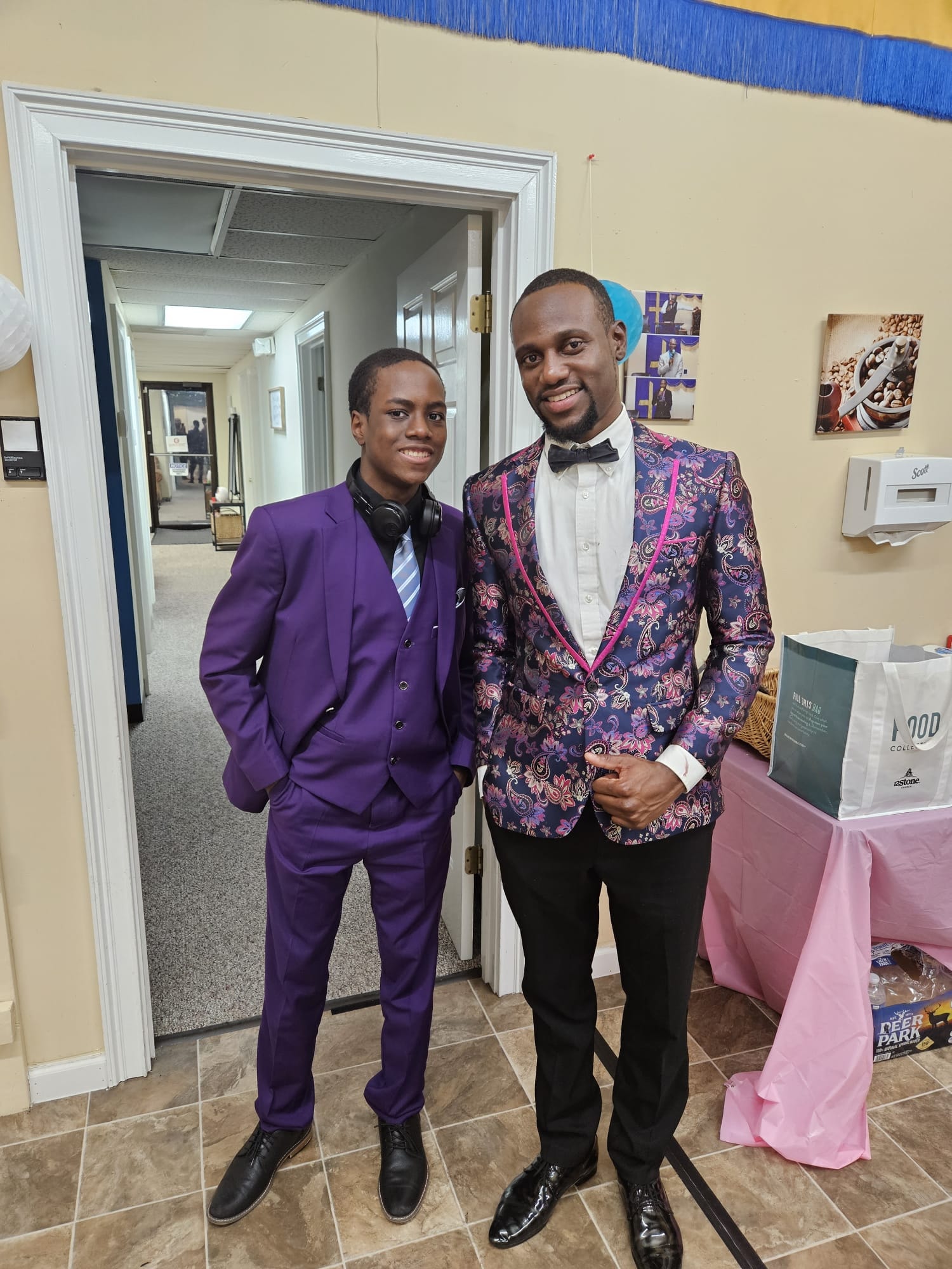 Church members at an event